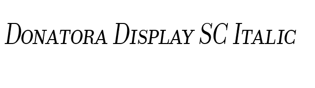 Donatora Display SC Italic font preview