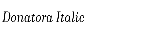 Donatora Italic font preview