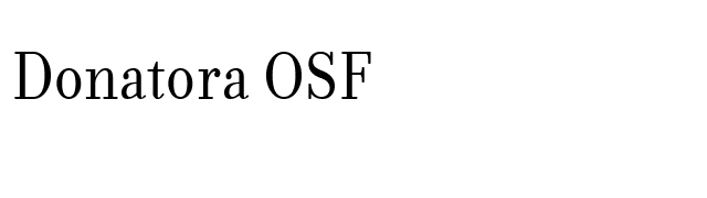 Donatora OSF font preview