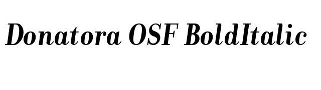 Donatora OSF BoldItalic font preview