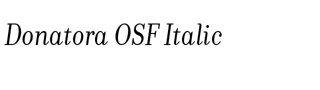 Donatora OSF Italic font preview