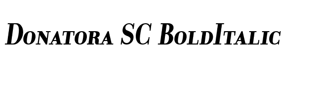 Donatora SC BoldItalic font preview