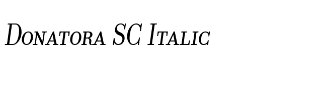 Donatora SC Italic font preview