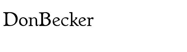 DonBecker font preview