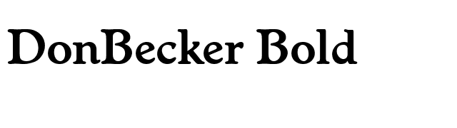 DonBecker Bold font preview