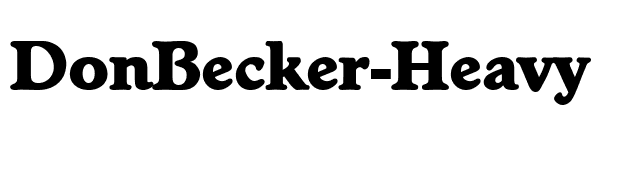 DonBecker-Heavy font preview