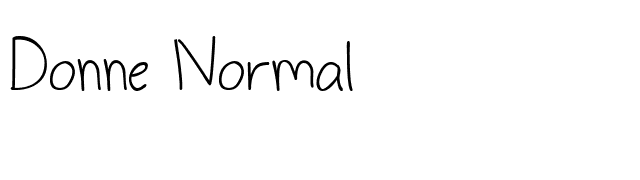 Donne Normal font preview