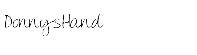 DonnysHand font preview