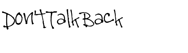 Don'tTalkBack font preview