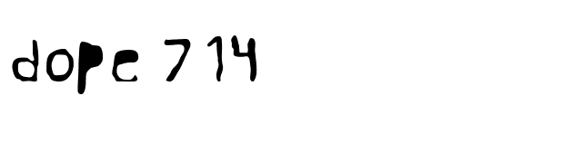 dope 714 font preview