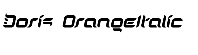 Doris OrangeItalic font preview