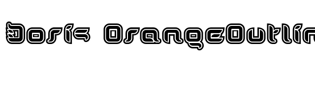 Doris OrangeOutline font preview