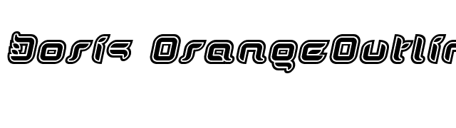 Doris OrangeOutlineItalic font preview