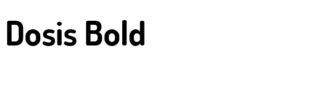 Dosis Bold font preview