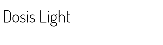 Dosis Light font preview