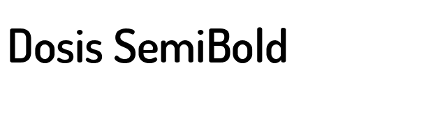 Dosis SemiBold font preview