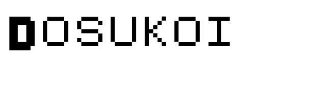 Dosukoi font preview