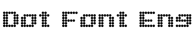 Dot Font Eng font preview