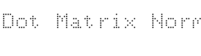 Dot Matrix Normal font preview