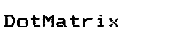 DotMatrix font preview