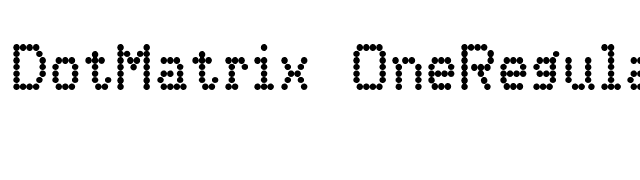 DotMatrix OneRegular font preview