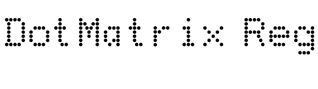 DotMatrix Regular font preview