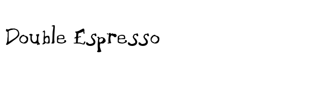 Double Espresso font preview