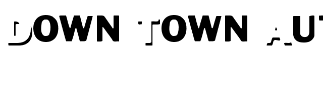 Down Town Auto font preview