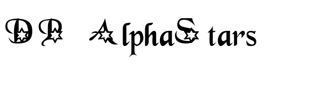 DP AlphaStars font preview