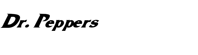 Dr. Peppers font preview