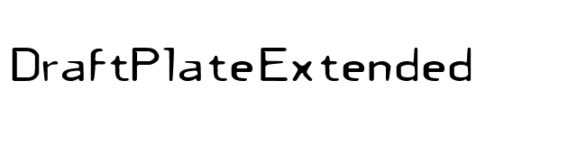 DraftPlateExtended font preview