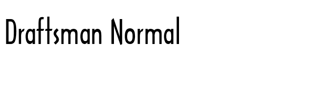 Draftsman Normal font preview