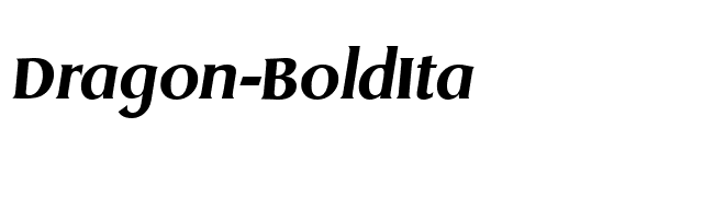 Dragon-BoldIta font preview