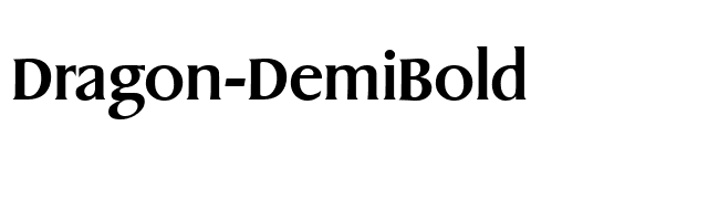 Dragon-DemiBold font preview