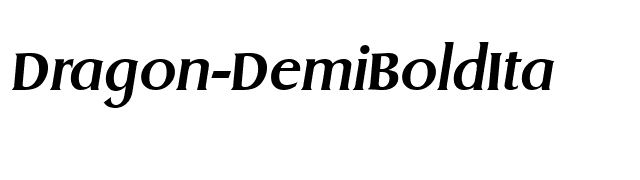 Dragon-DemiBoldIta font preview