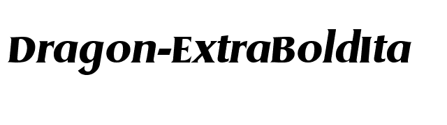 Dragon-ExtraBoldIta font preview