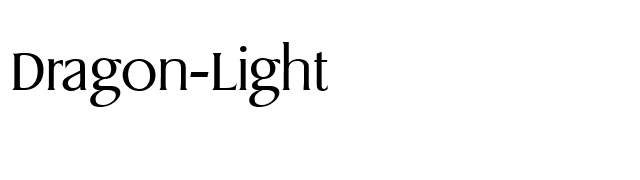 Dragon-Light font preview