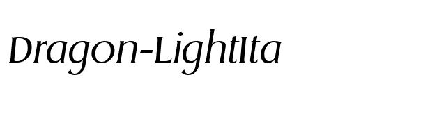 Dragon-LightIta font preview