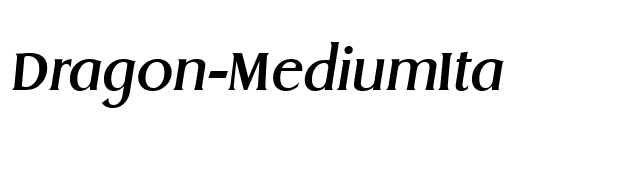 Dragon-MediumIta font preview