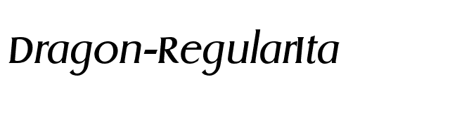 Dragon-RegularIta font preview