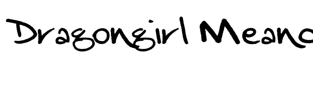 Dragongirl Meander font preview