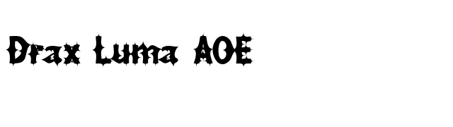 Drax Luma AOE font preview