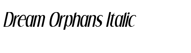 Dream Orphans Italic font preview