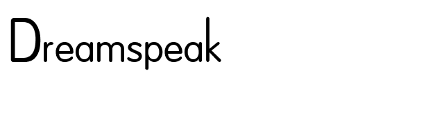 Dreamspeak font preview