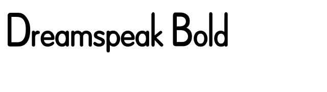 Dreamspeak Bold font preview