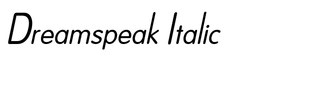 Dreamspeak Italic font preview