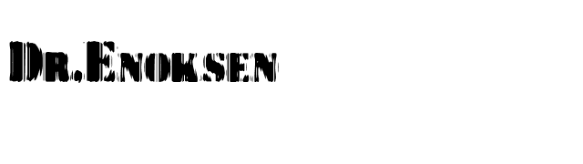 Dr.Enoksen font preview