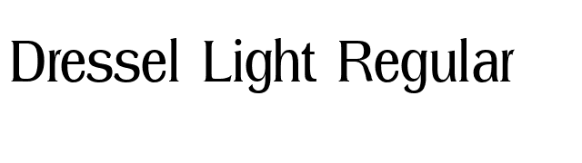 Dressel Light Regular font preview