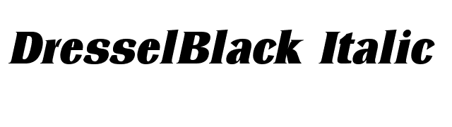 DresselBlack Italic font preview