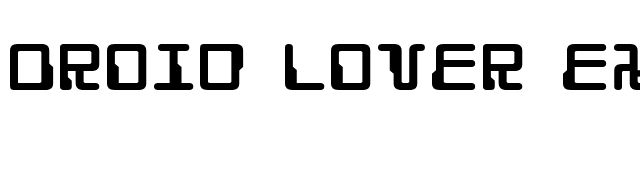 Droid Lover Expanded font preview